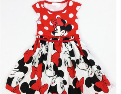 China Baby Clothes Kids Set Breathable Fashion Mickey Short Sleeve Dress for sale