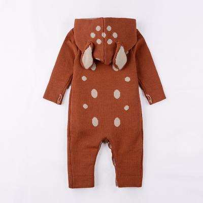 China 2017 Wholesale Viable Baby Boy Girls Clothes Autumn Knitted Set Long Sleeve Reindeer Baby Romper Jumpsuit Newborn Clothes for sale