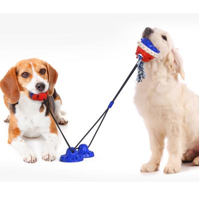 China Viable Pet Toys Dog Toy Ball Sucker Leaking Food Molar Bite Heavy Duty New Design Toys Balls For Dogs for sale