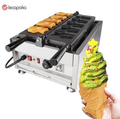 China Outdoor Cheap Electric Open Mouth Fish Cake Maker Non-stick Baking Open Waffle Maker 5 Size Quality Taiyaki Fish Maker Price for sale