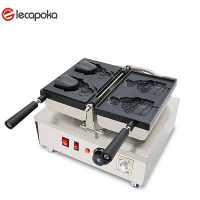 China Adjustable Thermostat Good Quality Waffle Maker Custom Electric Ice Cream Fish Waffle Maker for sale