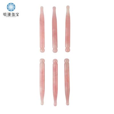 China Natural Facial Gua Sha Stick Eye Reflexology Eye Pen Point Stick Face Gua Sha Reflexology Tool Eye Massager Rose Jade Massager for sale