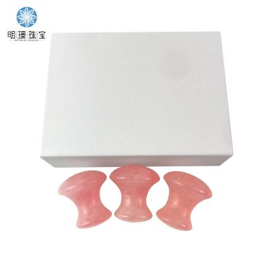 China Face Mushroom gua sha massager rose quartz guasha jade scraping massage tool for sale