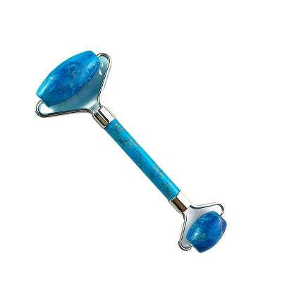 China Skin Tightening Hot Selling Custom Made Facial Massager Jade Beauty Tool Turquoise Jade Facial Scraping Roller For Face for sale