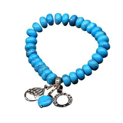 China New Designer Fashion Hot Product CLASSIC Turquoise Bracelet Natural Stones Beaded Bracelets For Women Gift for sale