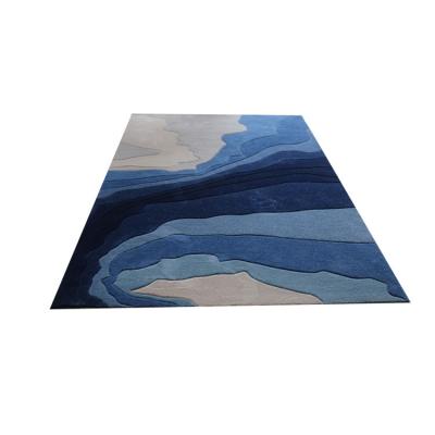 China Decorate Fashion Design Woolen Hotel Carpet Blue Carpet Hotel Rug Merchant for sale