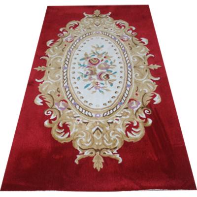 China Decorate Classic Handmade Red Jacquard Wool Mosque Prayer Islamic Red Carpet 100% for sale