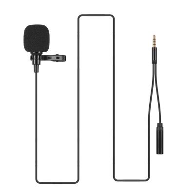 China Mini Lavalier Microphone Lapel Lavalier Detachable Condenser Microphone MIC with 3.5mm Earphone Jack Output for iPhone iPad Android Smartphone DSLR Ca for sale