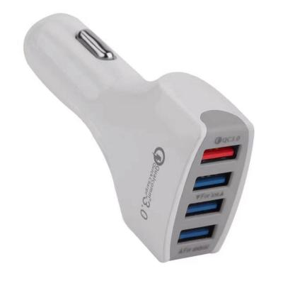 China Usb QC3.0 Car Charger 4 Ports QC3.0 Fast Car Fast Charger Charging Adapter Usb Interface for sale