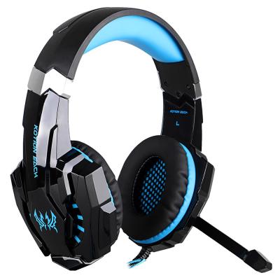 China Other G9000 3.5mm Gaming Earphone Gaming Headset Noise Canceling Earphone With MIC Black-Blue LED Light For PS4 Laptop Mobile Tablet for sale