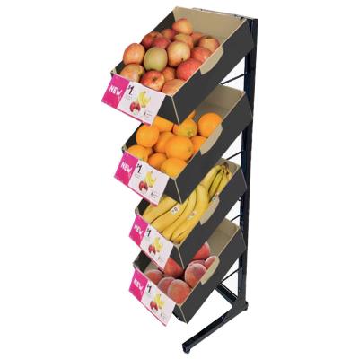 China Fashionable Supermarket Fruit Vegetable Display Rack Light Duty Rack For Grocery Store for sale