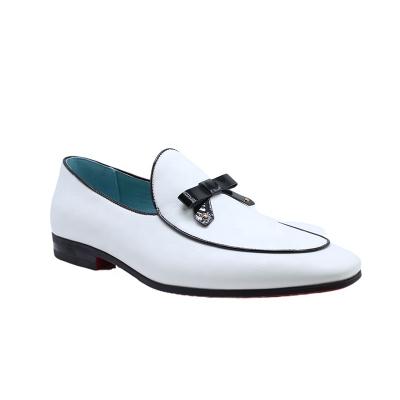 China New Anti-slippery Original Design Style Comfortable Classic Slip On Red Bottom Mens White Loafers Custom Casual Stylish Fashion Shoes for sale