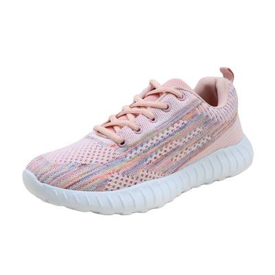 China Fashion\comfortable casual walking sneakers\goods\spring ladies women rainbow style shoes cute design pink color custom breathable fashionable new fashion for sale