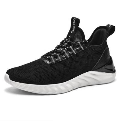 China New Custom Made Lightweight Breathable Weave Mesh Sneakers Teenagers Running Sports Shoes Walking Style Men Sports Shoes for sale