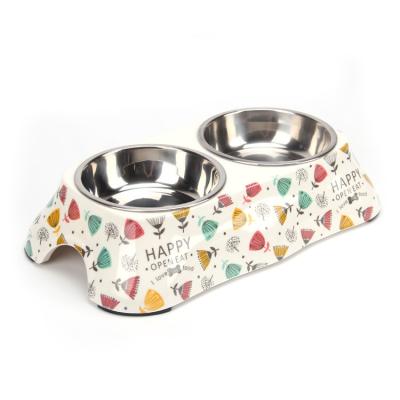 China  				Double Cute Stainless Steel Dog Bowls Pet Bowl 	         for sale