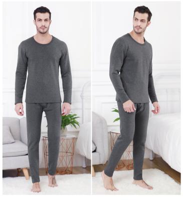 China Mens Cotton Antibacterial Thicker Underwear 100% Thermal Johns Long Underwear With Fleece Inner Wear for sale