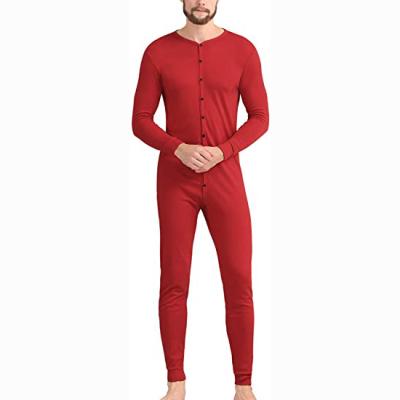 China N029 Viable Viable Men's Underwear Union Suits Thermal Pajamas Shirt and Mem Family Long Sleeve Base Diaper Christmas Pants One-Piece Overalls for sale