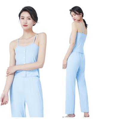 China New QUICK DRY QUICK DRY Camisole Home Wear Fashion Silk Pajamas Suit For Women for sale