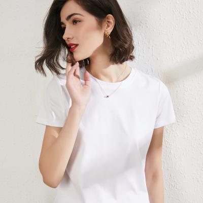 China Silk feel men's women's shirts Anti-wrinkle Anti-wrinkle women's icy freshing casual T-shirt fabric tops shorts icy plain for sale