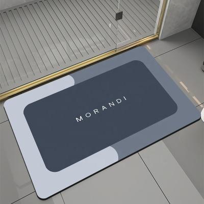 China Washable Custom Design Luxury Bathroom Mat Water Foot Mat Quick Absorbing Anti-Slip Rubber Bathroom Cover for sale