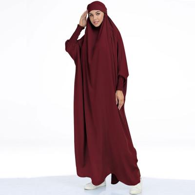 China One-piece Wholesale One-Size Middle Eastern Abaya Skirt Muslim Long Dress Loose Hooded Dubai Prayer Robe Kaftan Islamic Clothing For Women for sale