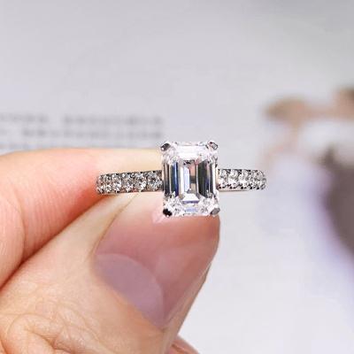 China Hailer Shape CVD Diamond Wedding Ring CLASSIC Green Lab Developed Hot Selling Big Diamond Rings for sale