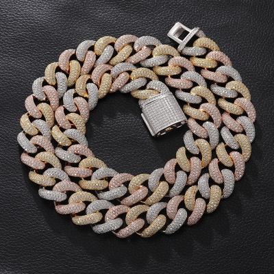 China High Quality Mix Color Style Large Size CLASSIC 20mm Silver Cuban Chain Link Bracelet For Women for sale