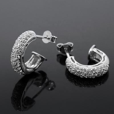 China Cute Color D Moissanite Diamond Earring Stud of 925 Sterling Silver Screw Back Vvs for sale