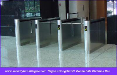 China Fingerprint Drop Arm Barrier with Single / Double Swing Turnstile Gate for sale