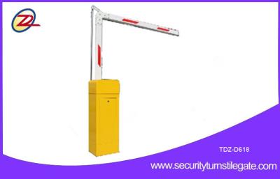 China Yellow folding access vehicle barrier gate , 90 degree Boom Barrier with remote controller for sale