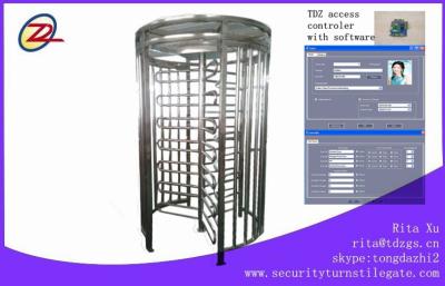 China Stainless steel Mechanical Automatic Systems Turnstiles with card reader for sale