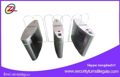 China DC 24V Flap Rfid Turnstile Security Systems Pedestrian Access Control Turnstile for sale