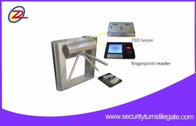 China Fingerprint Reader ESD Turnstile Barrier Gates For Factory Entrance And Exit for sale