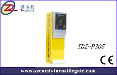 China Yellow Parking Ticket Dispenser Machine / Car Parking Garage Ticket Machine for sale