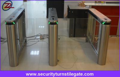 China Rfid Card Reader Speed Gate Turnstile Building Fingerprint Swing Barrier Gate for sale