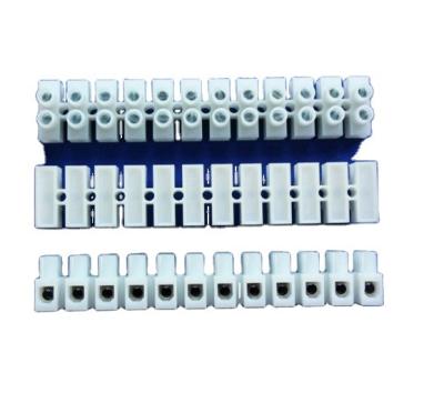 China Cable Factory Direct Connecting Double Row Screw Terminals Barrier 12-Position Terminal Strip Electrical Block for sale