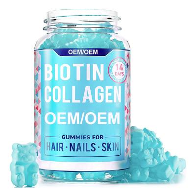 China Effective Collagen Hair Healthy Faster Growth Gummies with Collagen Biotin Keratin for Hair Growth, Skin Whitings and Nail Care for sale