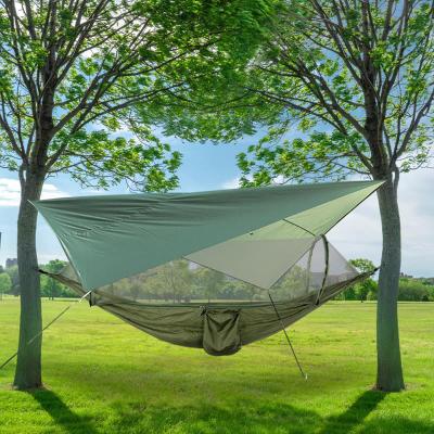 China Adult Camping Hammock Double And Single Portable Hammocks Lightweight Nylon Parachute Hammocks For Backpacking Travel Beach Backyard for sale