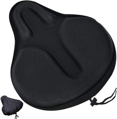 China Memory Foam Large Exercise Bike Soft Wide Cushion Large Bike Seat Cover With Saddle Comfortable Cover General Cycling Bike for sale