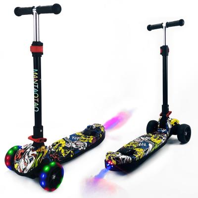 China Latest kick scooter 3 wheel LED kids electric kick scooter young kids kick scooter for 2-14 years old as childern's gifts for sale