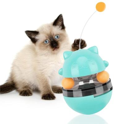 China Hot Selling Cats Pet Cat Tumbler Toy Interactive Slow Feeding Training Leaking Toy Interactive Cat Toys for sale