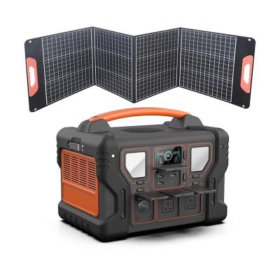 China Rechargeable Battery Generator 700W Lithium Ion Power Station Wireless Charging Portable Solar Generator for sale