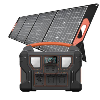 China Multifunctional Outdoor Portable Solar Station Generator High Capacity 1000w Wireless Charging Home Battery Supply Powerbank for sale