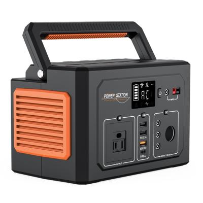 China 400W Portable Flashlight Power Station Battery 110V 220V AC DC Portable Solar Power Station For Outdoor for sale