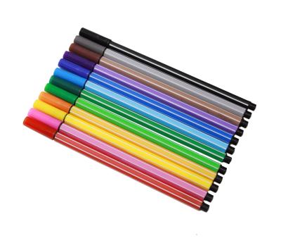 China The promotional gift park round watercolor 12 color pen set of colored marker art of using office school pen fineliner for sale