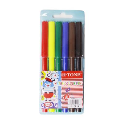 China Promotional Gift Pens 6 Colors Watercolor Pen Set School Office Use Color Fine Line Pens For Writing Drawing Round for sale