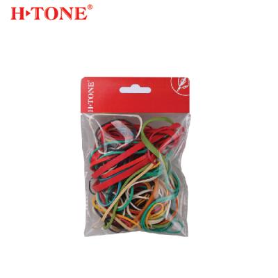 China Other Customized Natural High Quality Mixed Color Colored 100% Elastic Band For School And Office for sale