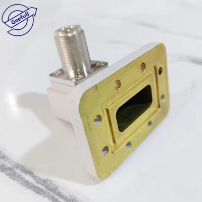 China Low VSWR factory manufacture brass waveguide to coaxial adapter for sale