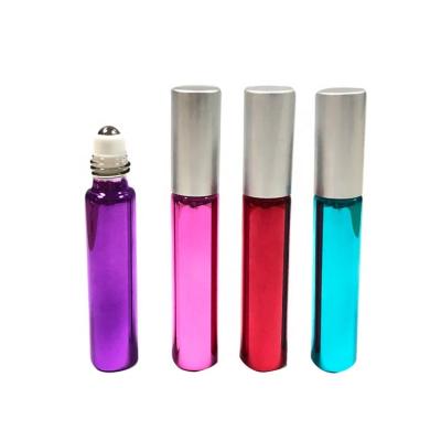 China 10ml personal skin care packaging round ball sheath glass bottles rollerball glass wholesale bottle for sale