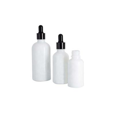 China Oi Essential Popular Multi-Capacity White Essential Oil Bottles/Glass Dropper Serum Lotion Bottles for sale